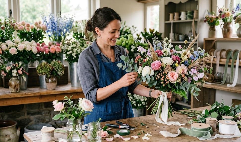 Accorder la composition florale au thème du mariage 